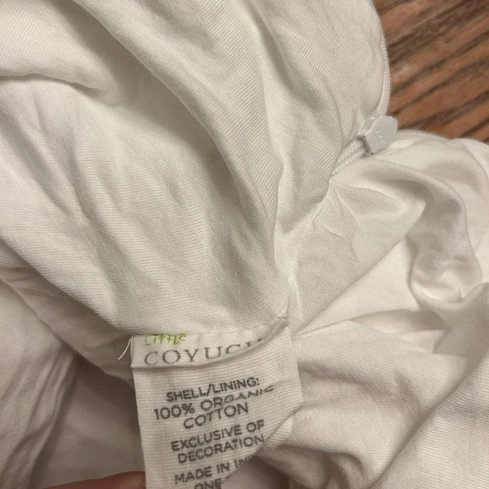 Little Coyuchi Sleep Sack‎ 0-6M Baby Infant White Organic Cotton Striped Swaddle